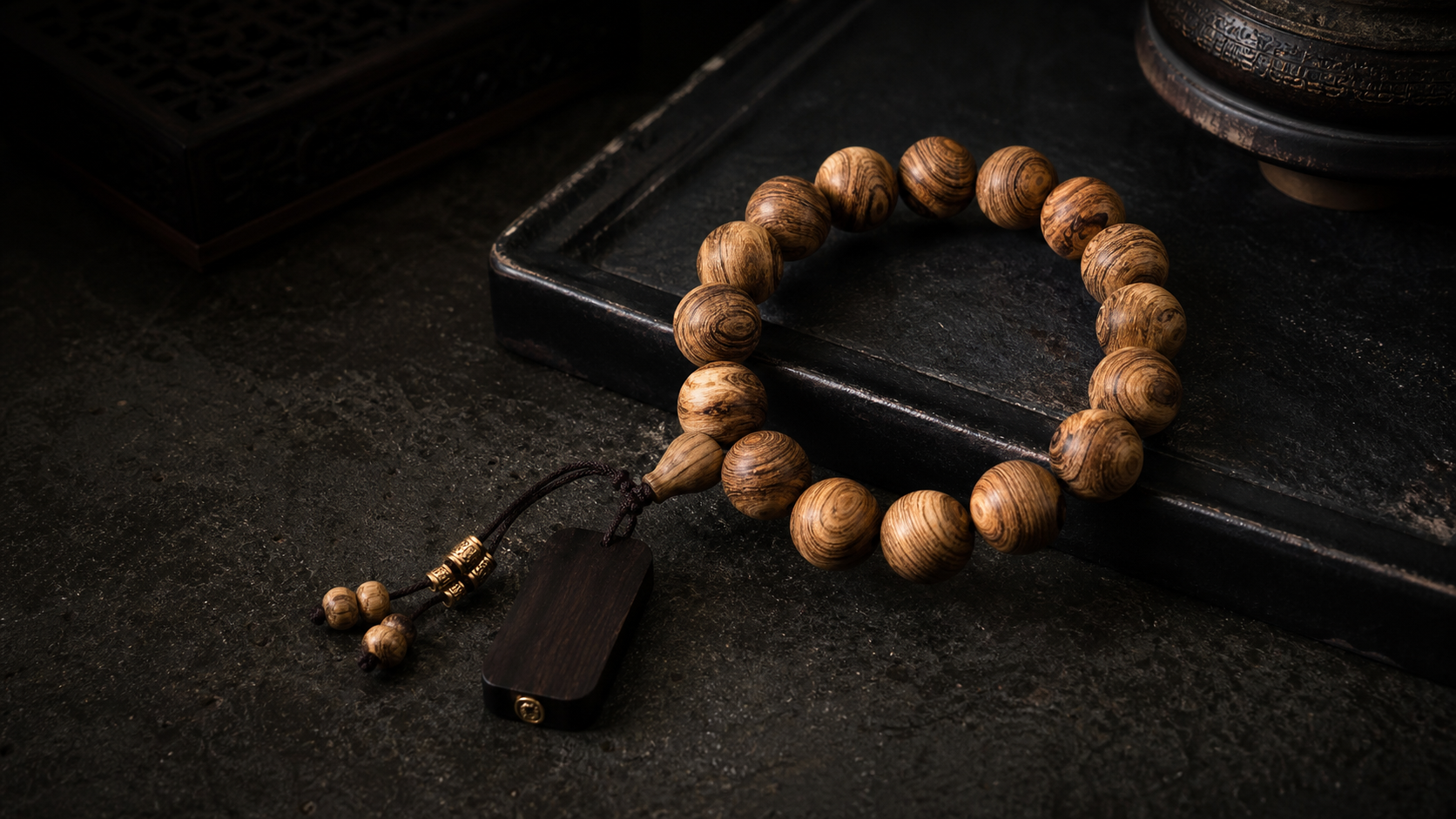 Golden Silk Nanmu Sunken Wood Beads: Material, Meaning, and Care