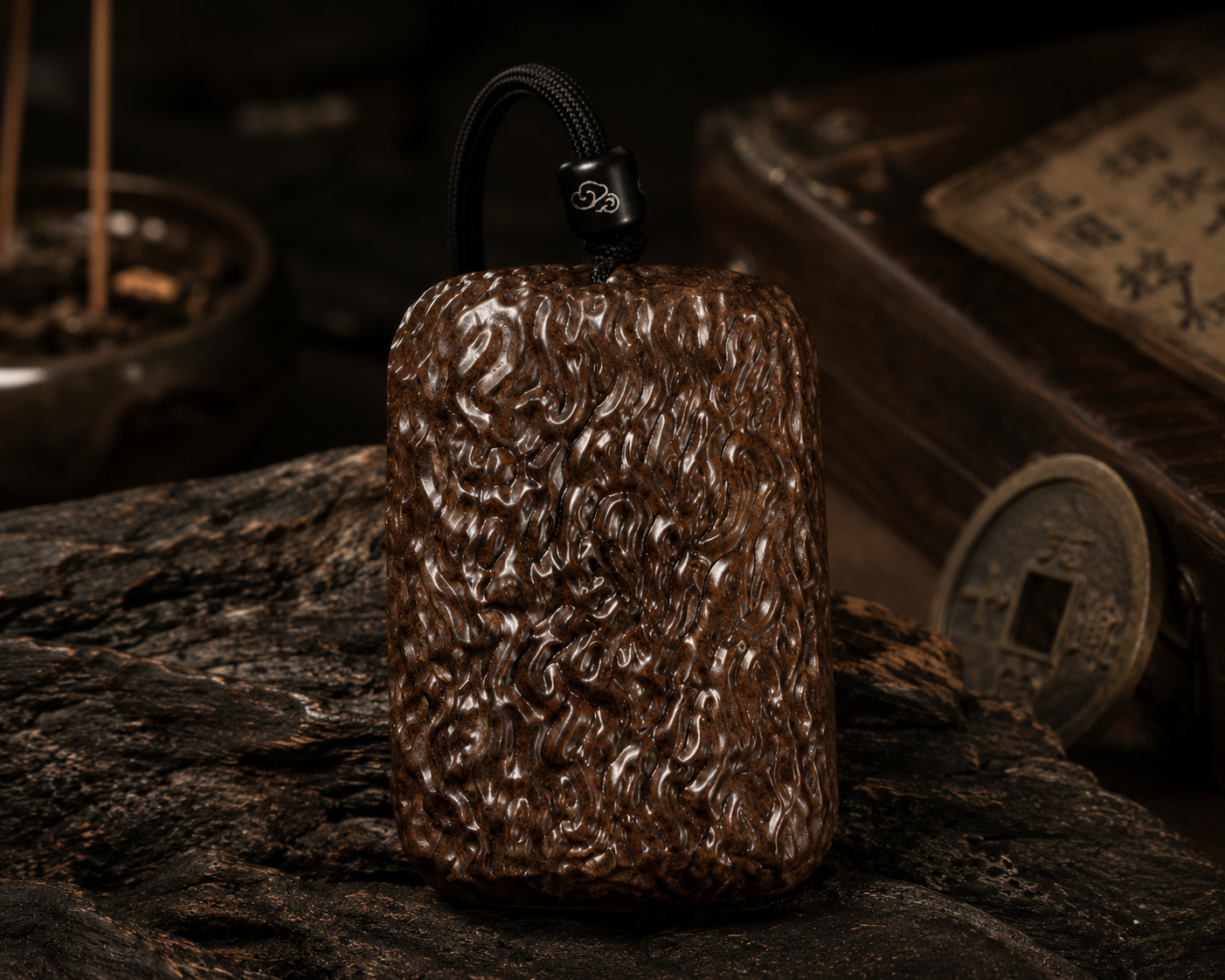 Thunder-Struck Wood Worry-Free Pendant