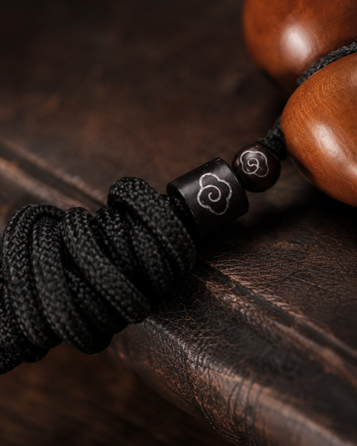 Gourd Pendant in Thunderstruck Jujube Wood