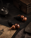 Gourd Pendant in Thunderstruck Jujube Wood