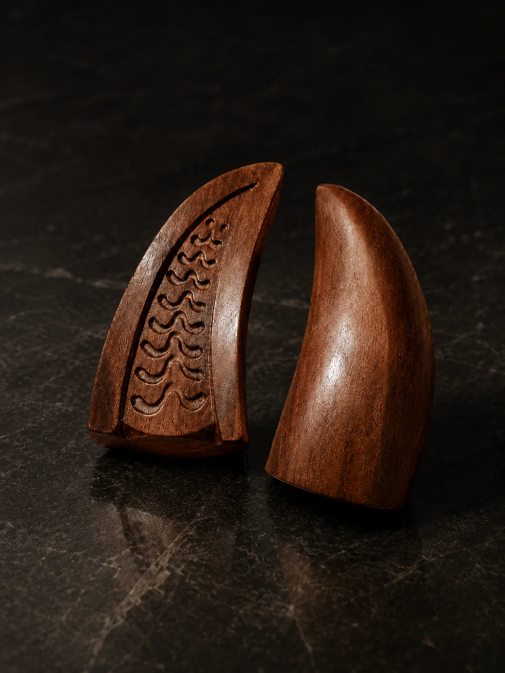 Wood Jiao Bei Daoist Divination Blocks