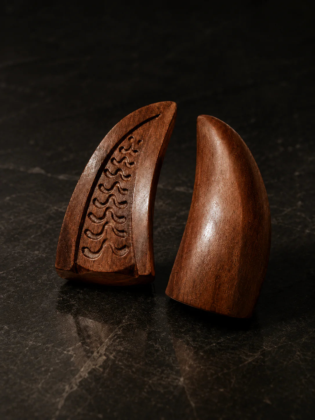 Wood Jiao Bei Daoist Divination Blocks