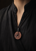 Shangui Pattern Charm Coin in Thunderstruck Wood
