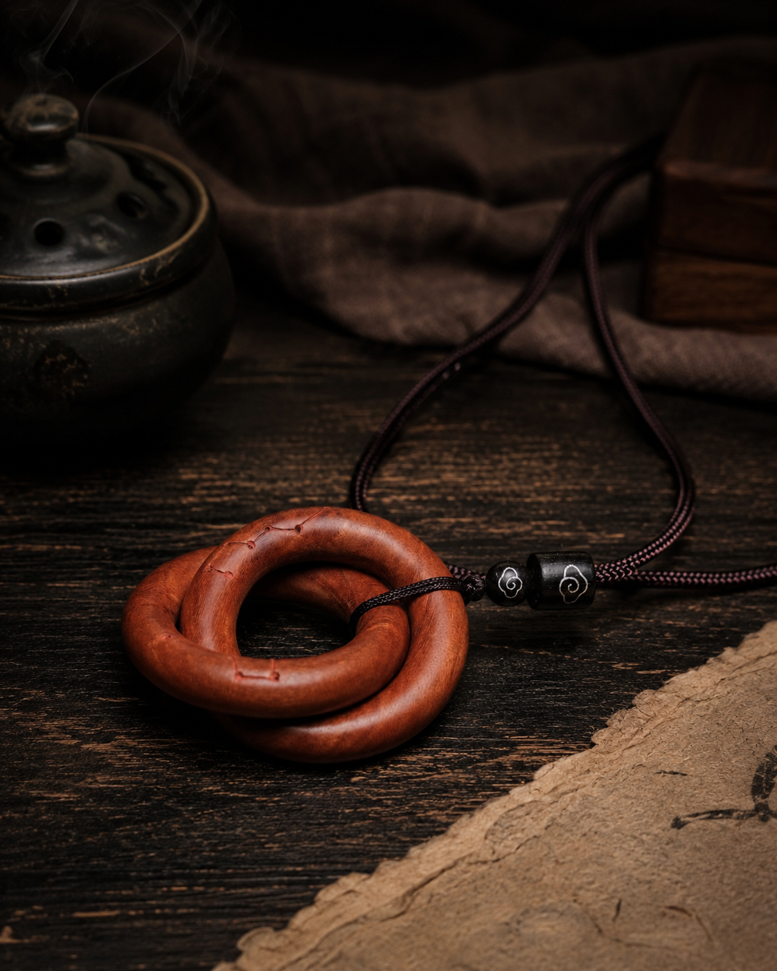 South and North Dipper Qian Kun Ring Pendant